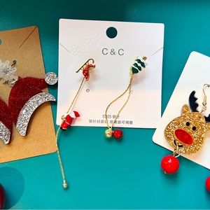 3-pair Christmas Earring Bundle